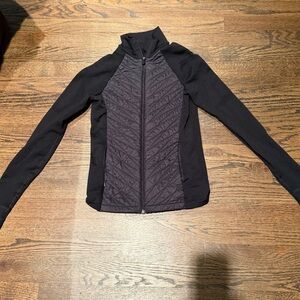 Athleta Black Utility Jacket with Quilted Design gently used